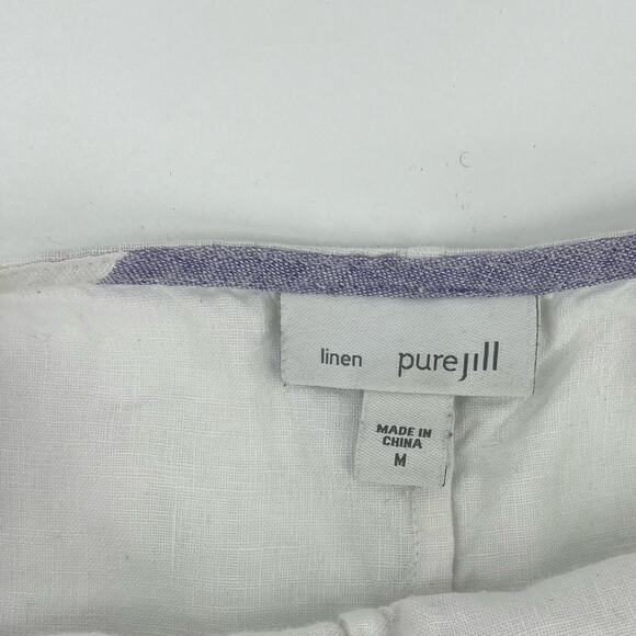 J. Jill Pure Linen Blue White Colorblock oversized tunic top (M) - Picture 5 of 6